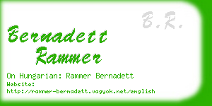 bernadett rammer business card